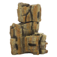 Produktbild von Hobby Fossil Rock Dekoration für Aquarium und Terrarium aus Kunstharz in Braun 13 x 7 x 19 cm