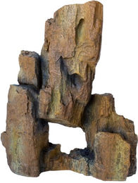 Hobby Fossil Rock Felsformation Dekoration für Aquarium und Terrarium aus Kunstharz Braun 15 x 6 x 18 cm – Bild 1 von 10