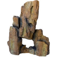 Produktbild von Hobby Fossil Rock Felsformation Dekoration für Aquarium und Terrarium aus Kunstharz Braun 15 x 6 x 18 cm