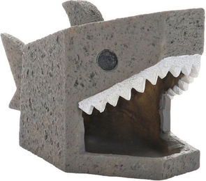 Hobby Hai Sharky Aquariendeko Figur und Höhle in Grau für Fische und Garnelen – Bild 1 von 8