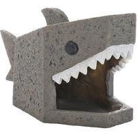 Produktbild von Hobby Hai Sharky Aquariendeko Figur und Höhle in Grau für Fische und Garnelen