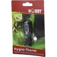 Produktbild von Hobby Hygro-Therm Digitales Hygrometer und Thermometer für Terrarien in Schwarz aus Kunststoff