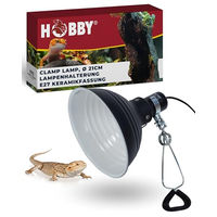 Produktbild von Hobby Keramikstrahler Terrarium Leuchte Schwarz mit E27 Keramikfassung für Reptilien und Amphibien