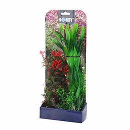 Hobby Plantasy Set 2 Aquarieneinrichtung mit 3 grünen Kunstpflanzen für Fische – Bild 1 von 9