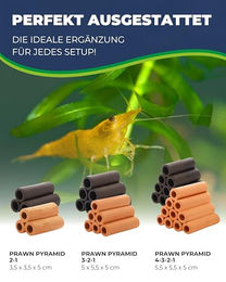 HOBBY Prawn Pyramid 2-1 dark Garnelen- und Krebshöhle aus gebranntem Ton für Aquarien – Bild 1 von 6