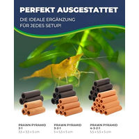 Produktbild von HOBBY Prawn Pyramid 2-1 dark Garnelen- und Krebshöhle aus gebranntem Ton für Aquarien