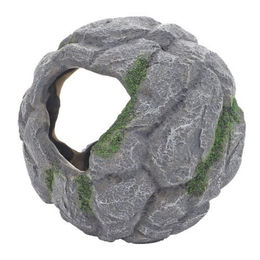 Hobby Terra Ball 2 Höhle 9,5cm Aquariendeko für Buntbarsche Krebse Welse und Garnelen in Grau – Bild 1 von 2