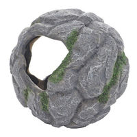 Produktbild von Hobby Terra Ball 2 Höhle 9,5cm Aquariendeko für Buntbarsche Krebse Welse und Garnelen in Grau