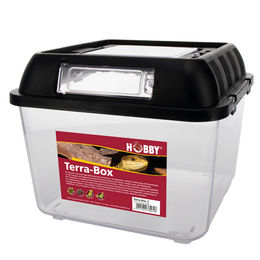 Hobby Terra Box 2 Transportbox für Reptilien und Nagetiere aus Kunststoff in Grau und Transparent – Bild 1 von 3