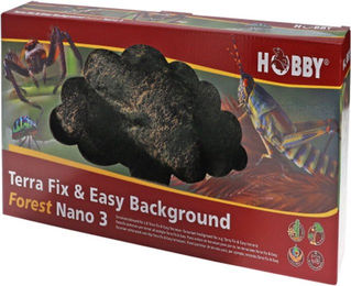 Hobby Terra Fix & Easy Background Forest Nano 3 3D-Rückwand für Terrarien aus Kunststoff Braun 40,2 x 19,3 x 4,5 cm – Bild 1 von 7