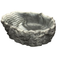 Produktbild von Hobby Terrariendeko Badeschale für Molche Reptilien und Frösche marmoriert 2 Liter - 2000 ml