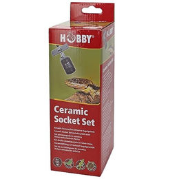Hobby Terraristik Ceramic Socket Set I Montagefertiges Komplettset für Leuchtmittel mit E27 Standardgewinde in Schwarz - 1 Stk. – Bild 1 von 6