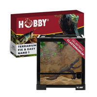 Produktbild von Hobby Terraristik Fix und Easy Nano 1 Terrarium Schwarz für Amphibien und Insekten 30x30x32cm