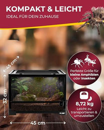 Hobby Terraristik Fix und Easy Nano 3 Terrarium Schwarz 45 x 45 x 32 cm für Insekten und Amphibien – Bild 1 von 4
