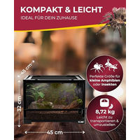 Produktbild von Hobby Terraristik Fix und Easy Nano 3 Terrarium Schwarz 45 x 45 x 32 cm für Insekten und Amphibien