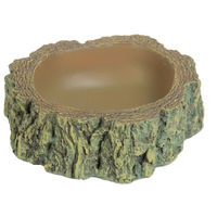 Produktbild von Hobby Terraristik Trinkschale Bark 3 für Reptilien aus Kunstharz in Braun 30 x 29 x 8 cm