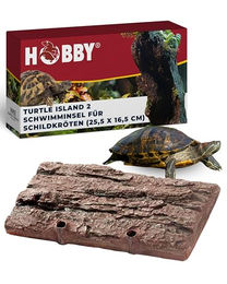 Hobby Turtle Island 2 Schwimminsel für Schildkröten mit natürlichem Felsdesign 25,5 x 16,5 cm – Bild 1 von 8