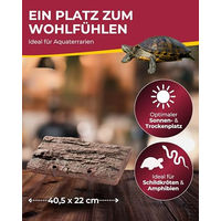 Produktbild von Hobby Turtle Island 3 Schwimminsel für Schildkröten aus Kunstharz in Braun 40,5 x 22 cm