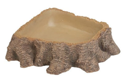 Hobby Wassernapf Stump 1 in Wurzeloptik aus Kunstharz für Reptilien wie Geckos und Schlangen Braun – Bild 1 von 7