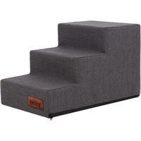 Produktbild von Hobbydog Haustiertreppe Inari 3- bis 4-stufig Grau mit abnehmbarem Polyester-Bezug als Einstiegshilfe für Sofa und Bett
