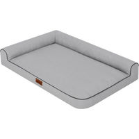 Produktbild von Hobbydog Hundebett Sofa aus Oxford-Gewebe Grau mit abnehmbarem Bezug für erwachsene Hunde