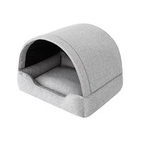 Produktbild von Hobbydog Hundehöhle Hundebett für Hunde und Katzen in Grau mit OEKO-TEX zertifiziertem Stoff