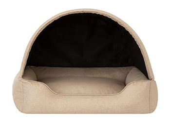Hobbydog Hundehöhle und Katzenhöhle aus Stoff in Beige mit abnehmbarem OEKO-TEX Bezug – Bild 1 von 6