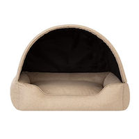 Produktbild von Hobbydog Hundehöhle und Katzenhöhle aus Stoff in Beige mit abnehmbarem OEKO-TEX Bezug