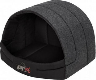 Hobbydog Hundehütte aus Oxford-Gewebe Schwarz für erwachsene Hunde waschbar und kratzfest – Bild 1 von 3