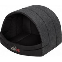 Produktbild von Hobbydog Hundehütte aus Oxford-Gewebe Schwarz für erwachsene Hunde waschbar und kratzfest