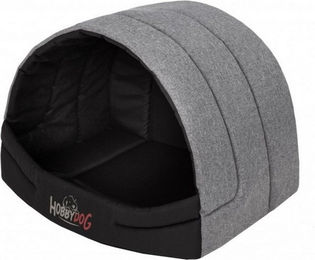 Hobbydog Hundehütte und Katzenhöhle aus Oxford-Gewebe grau, waschbar und kratzfest – Bild 1 von 1