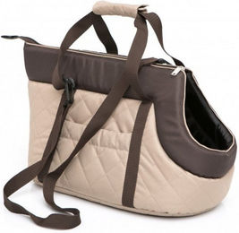 Hobbydog Transportbox für Hunde und Katzen aus wasserabweisendem Oxford-Gewebe in Beige und Braun – Bild 1 von 5