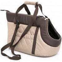 Produktbild von Hobbydog Transportbox für Hunde und Katzen aus wasserabweisendem Oxford-Gewebe in Beige und Braun