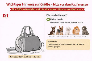 Hobbydog Transportbox und Tragetasche für Hunde und Katzen aus wasserabweisendem Polyester in Schwarz und Grau – Bild 1 von 4