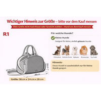 Produktbild von Hobbydog Transportbox und Tragetasche für Hunde und Katzen aus wasserabweisendem Polyester in Schwarz und Grau