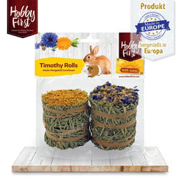 Produktbild von HobbyFirst HopeFarms Heurollen mit Ringelblumen und Kornblumen 200 g
