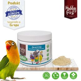 Produktbild von HobbyFirst King Orni Cria Futterzusatz für Papageien zur Unterstützung von Immunsystem und Verdauung 200 g