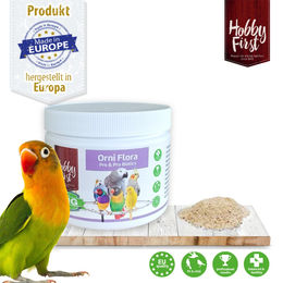 Produktbild von HobbyFirst King Orni Flora Futterzusatz mit Präbiotika und Probiotika für Vögel 200 g