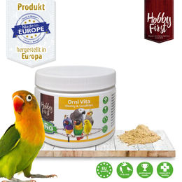 Produktbild von HobbyFirst King Orni Vita Futterzusatz für Vögel mit Leber und Vitaminen ohne tierisches Protein 200 g