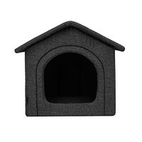 Produktbild von HOBBYGARDEN Hundehütte Mini aus wasserabweisendem OEKO-TEX Stoff Schwarz 32 x 38 cm