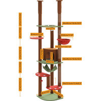 Produktbild von Höhenverstellbarer Katzenbaum AMT0119BN in XL mit stabilen mehrstufigen Plattformen