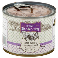 Produktbild von Hofgut Breitenberg Kater Carlos Lieblingsragout Huhn und Lamm für erwachsene Katzen 12 x 180 g - 12 x 180 g
