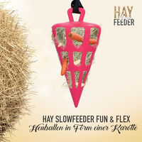 Produktbild von Hofman Animal Care Hay Slow Feeder Fun & Flex Heukarotte aus Naturkautschuk Rosa