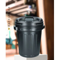 Produktbild von Hofman Futtertonne mit Drehverschluss aus Kunststoff Schwarz 40 Liter