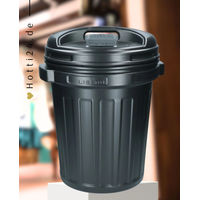 Produktbild von Hofman Futtertonne mit Drehverschluss aus Kunststoff Schwarz 70 Liter