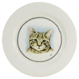 Produktbild von HofundZoo Frühstücksteller für Katzen aus Keramik in Weiß
