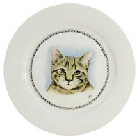 Produktbild von HofundZoo Frühstücksteller für Katzen aus Keramik in Weiß