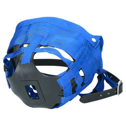 Holland Animal Care Anti-Graas Pferdemaulkorb aus Leder in Blau Größe XL – Bild 1 von 2
