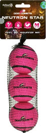 Holland Animal Care Dog Comets Neutron Star Hundespielzeug Tennisball mit Quietscher Rosa Größe M 3er Pack – Bild 1 von 5