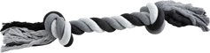 Holland Animal Care Floss Boss Dental Rope Hundespielzeug aus Baumwolle Schwarz-Grau 85 cm - 1,5 kg – Bild 1 von 5
